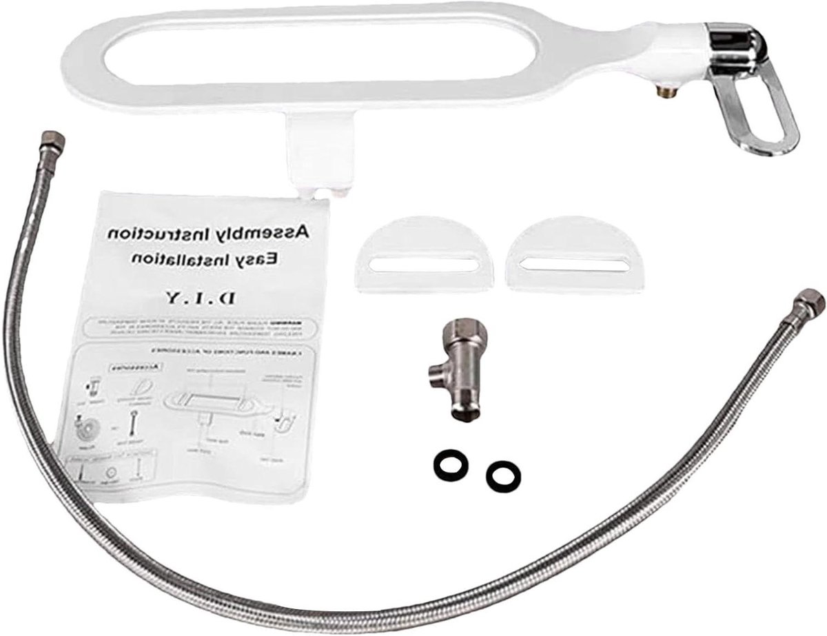 Bidet Toilet Spuit - Douche Toilet - Persoonlijke Hygiëne - Zelfreinigende Douchekop - 47 x 18.2 x 9 cm - Wit