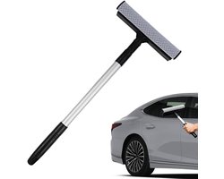 Voorruit Reiniger - Glaswisser Tool - Auto Ramen Wassen - Uitschuifbaar Sponsontwerp - 77x20cm - Zwart
