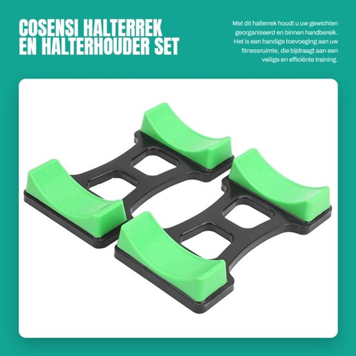 Halterrek Ruimtebesparend Ontwerp - Halterhouder - Opbergframe - Vloerbescherming - Fitnessapparatuur - Motiverend Signaal - Dumbbell Rack