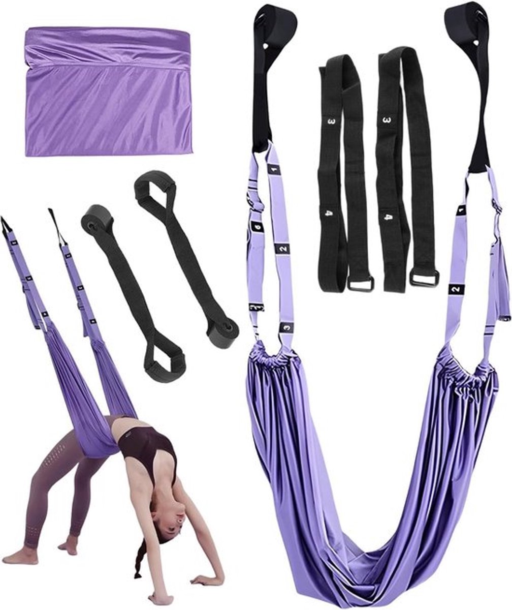 SnelShoppen - Aerial Yoga Towel, Hangtowel voor Aerial Yoga, Stretchband voor Rekken, Duurzaam Aerial Yoga Hammock, Geschikt voor Pilates en Ballet