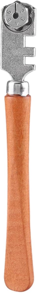 Professionele glassnijdersset - Hout - 6 mm - Hardmetalen Snijwiel met Comfortabele Handgreep - Voor Glasbewerking en Tegels