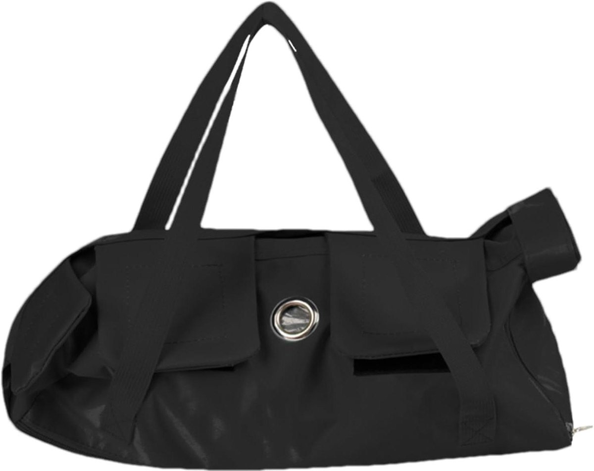 Katten Draagtas - Reis Tas Kat - Dierenarts Bezoek - Krabwerende Stof - 55x27cm - Zwart