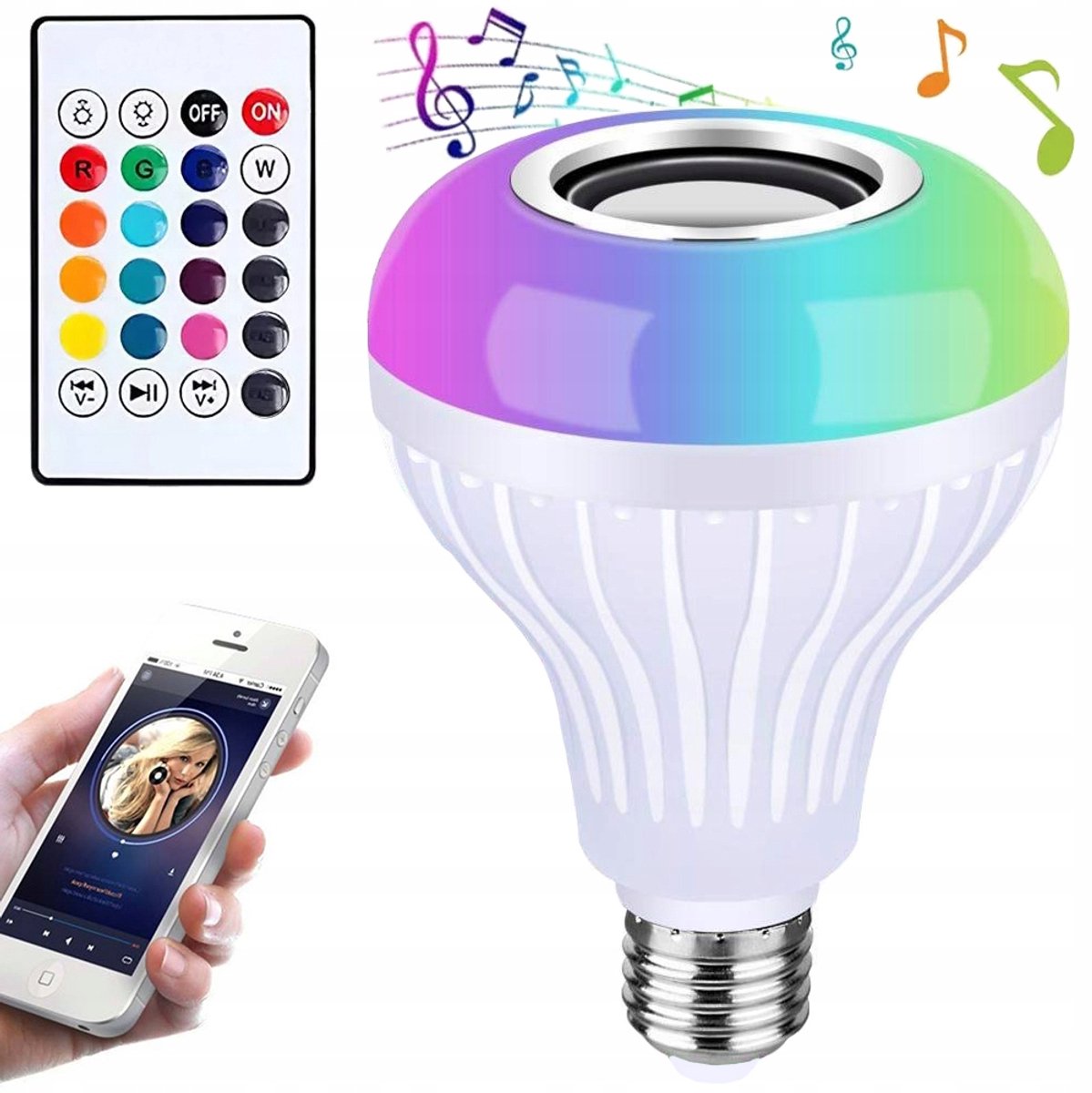 Han-Bar® RGB-LED Lamp met Bluetooth-Speaker en Afstandsbediening – Moderne Sfeerverlichting voor Elke Ruimte