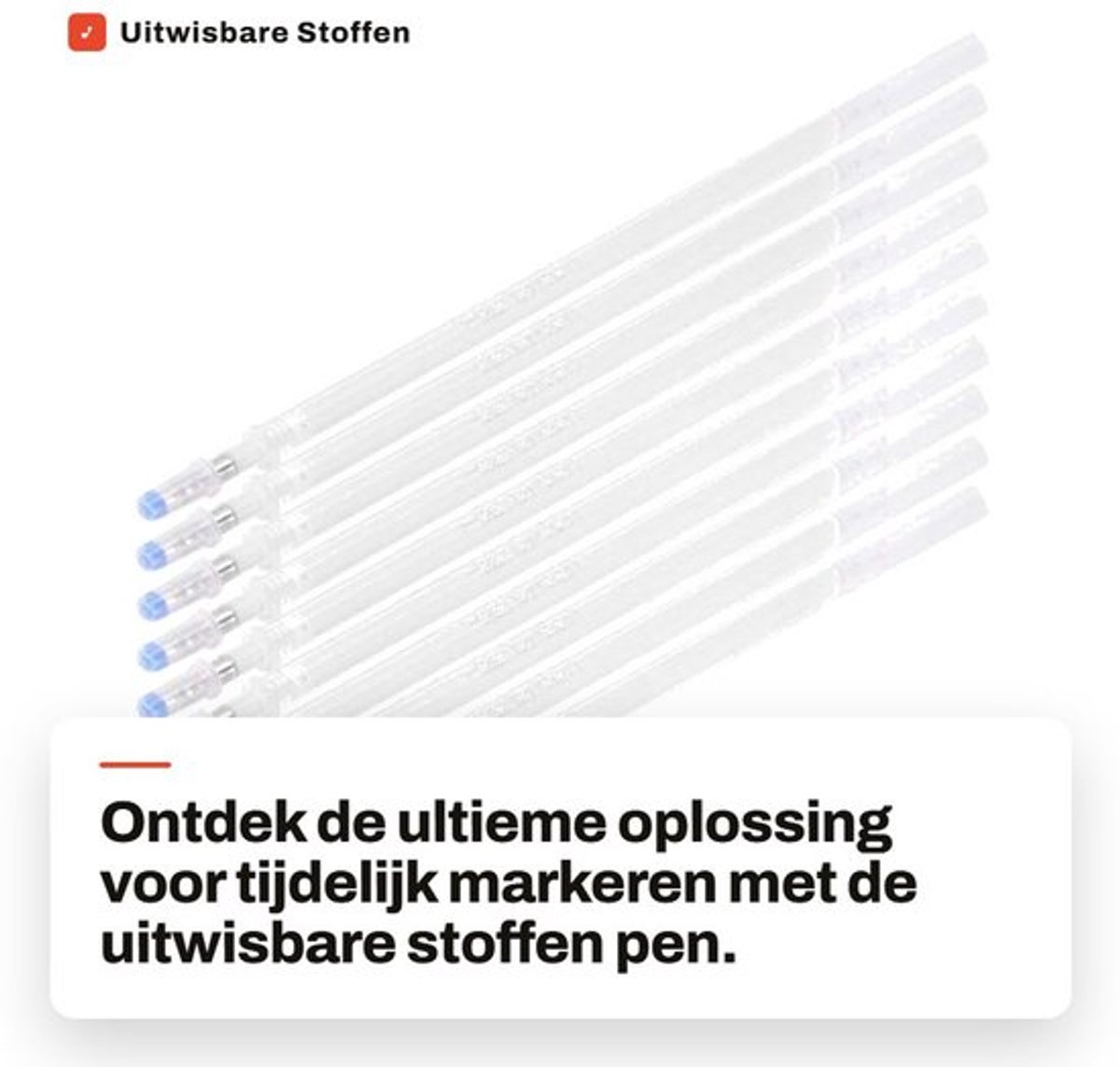 Uitwisbare Pen Hoge Temperatuur - 100 Stuks - Verdwijnende Pen - Kunststof - Staal - Voor Tijdelijke Markering - Markeerstift