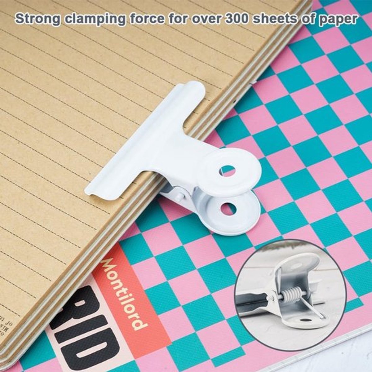 Bulldog Clips Groot 63 mm - 12 Stuks - Metalen Klemmen - Vervormt Niet - Stevige Veer - Glad Voor Je Handen
