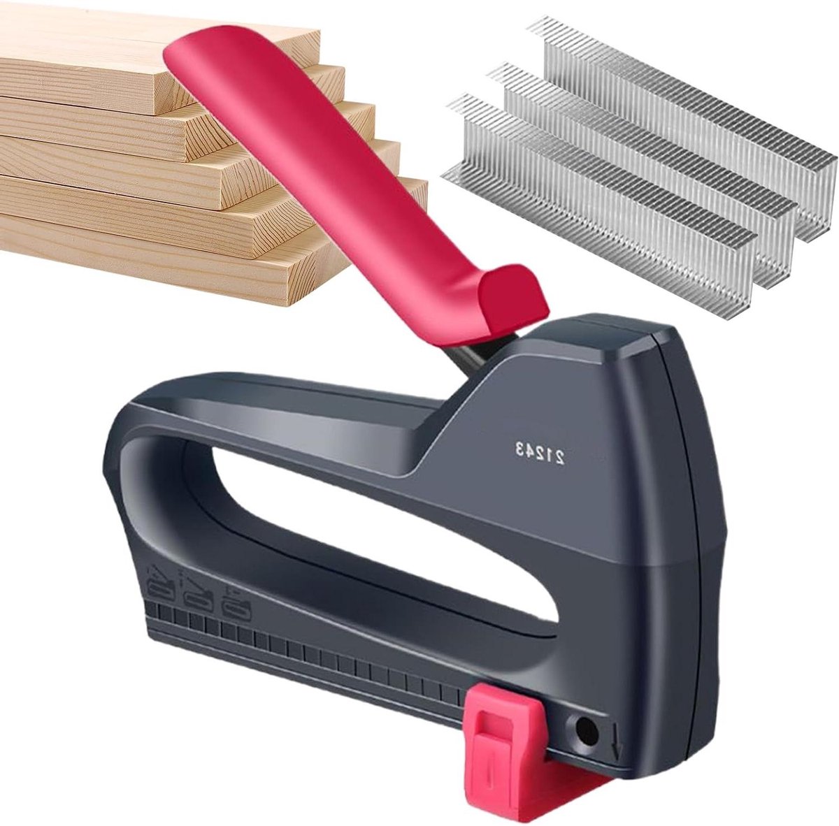 Handmatige Spijker machine - Bevestigingsgereedschap Tacker - Houtbewerking - Anti-blokkeerkanaal - 20 x 12 x 4 cm - Uniek kenmerk