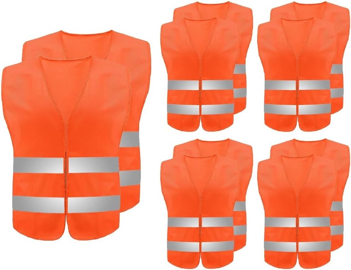 Veiligheidsvest - Oranje - Universele Maat - Reflecterend en Ademend - Voor Chauffeurs en Werknemers