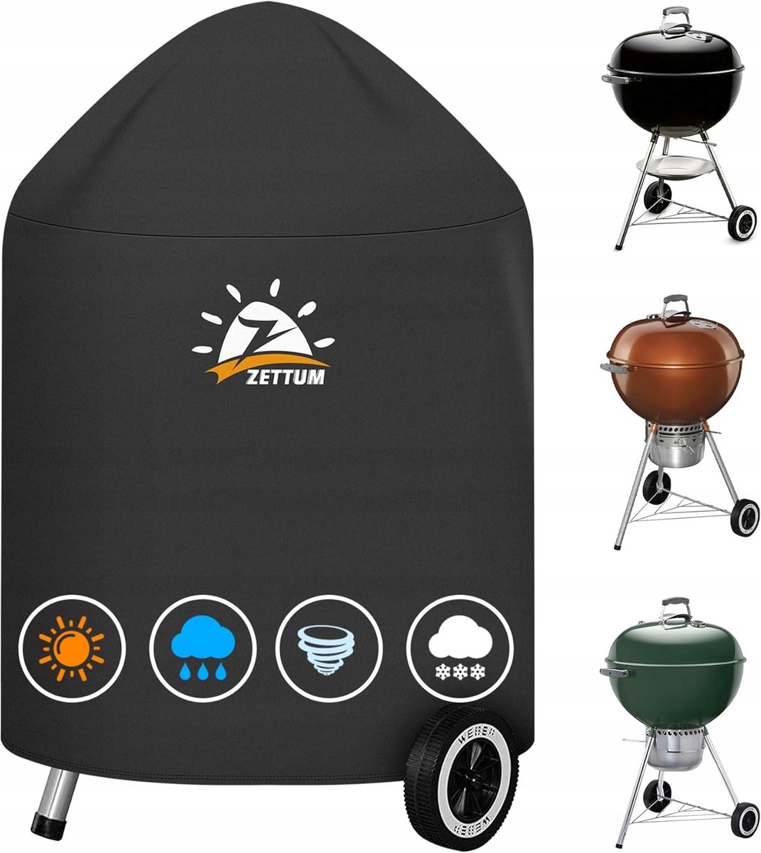 Waterdichte Grillhoes voor Ronde Koolgrills (50x81cm)