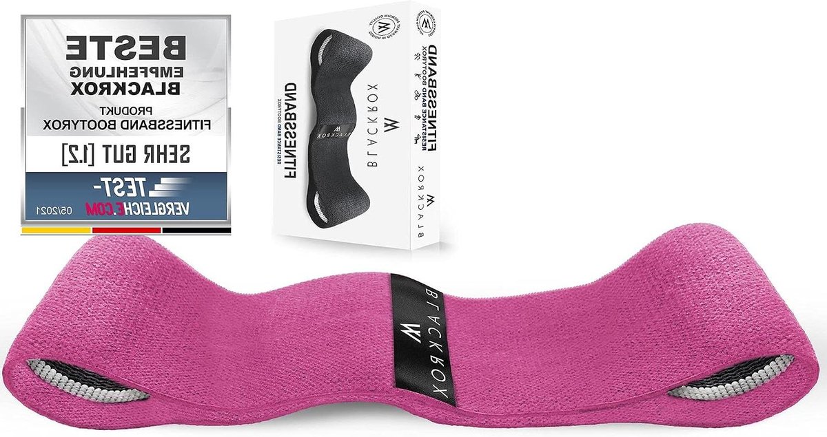 Fitness Band - Weerstandsband Oefenband - Spierversterking - Niet-Glijdend Ontwerp - 3 Weerstandsniveaus - Lichtroze