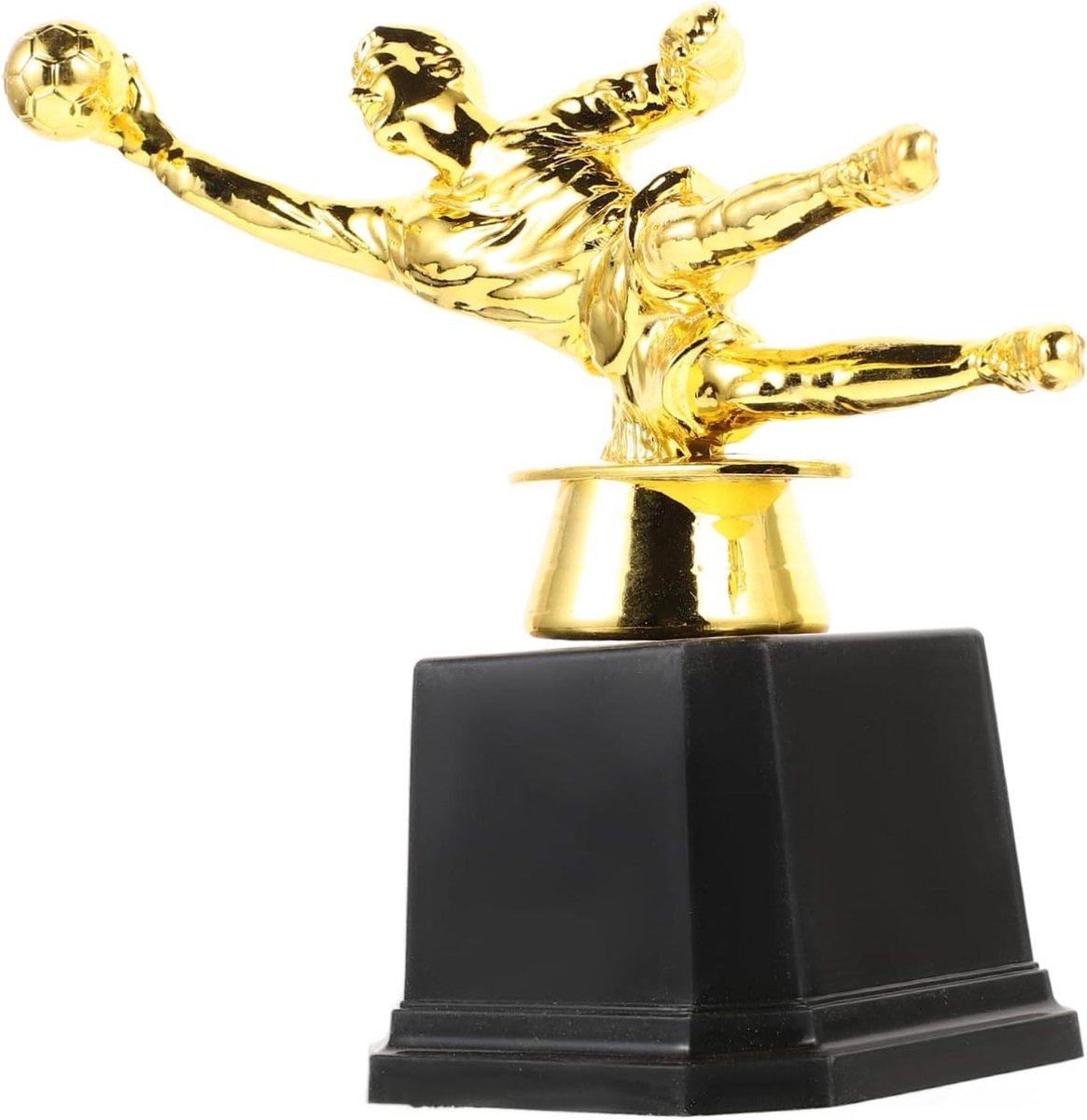 Plastic Trofee - Onderscheiding Beker - Prijsuitreikingen - Kindvriendelijk Ontwerp - 19.5 cm - Goud