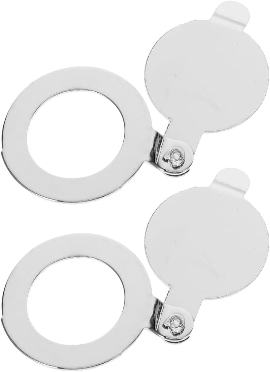 Peephole Cover 2 Stuks, Zilveren Deurspion Bescherming voor Privacy in Hotel en Thuis, 14mm Licht Chroom