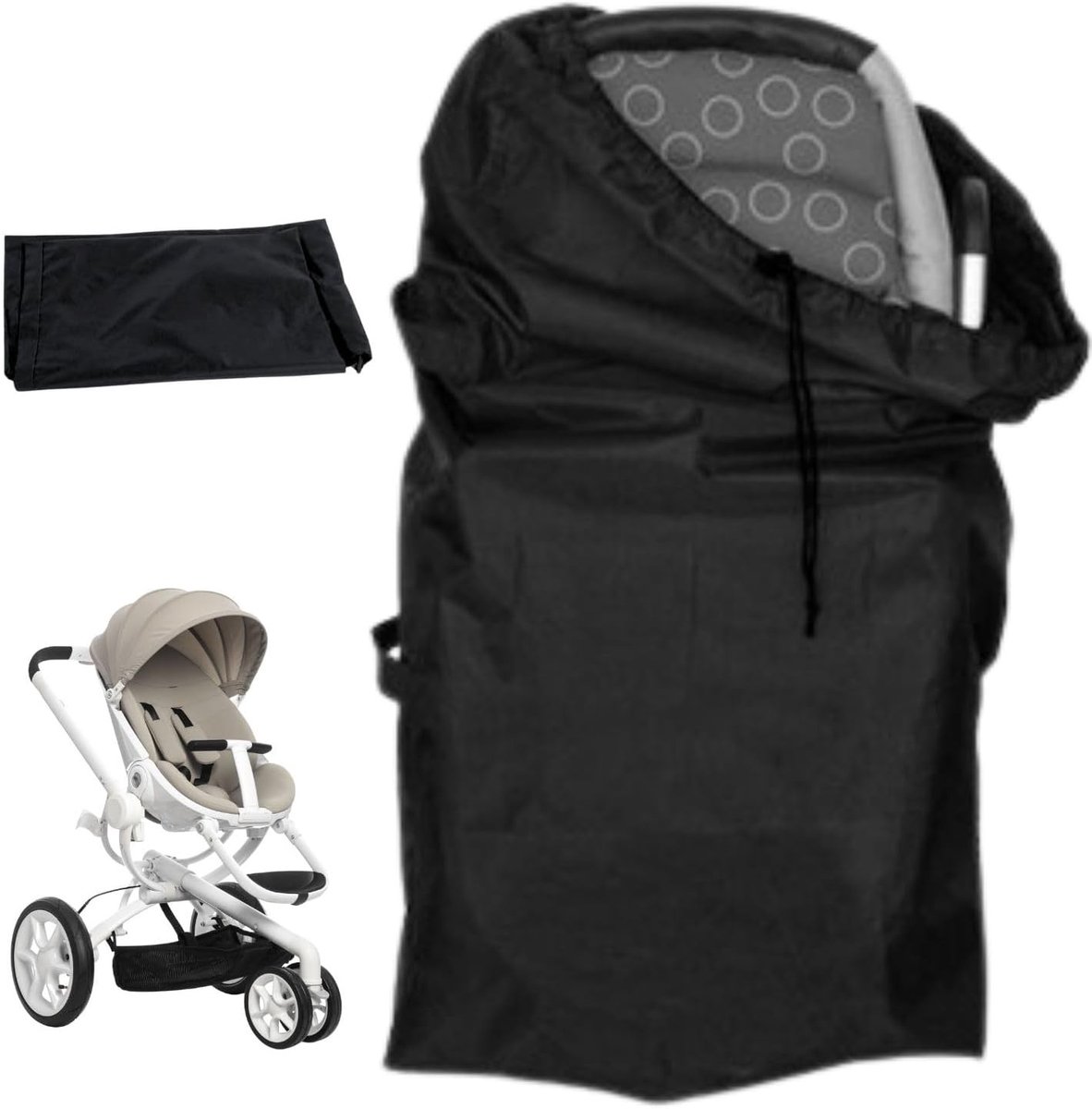 SnelShoppen - Pushchair Transport Bag - Universele Pram Bag voor Vliegtuig - Beschermhoes voor Kinderwagen - Hoge Kwaliteit Nylon - Geschikt voor Enke
