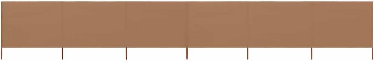 Strand Windscherm - Opvouwbaar Scherm - Bescherming tegen Wind - 6 Delig Ontwerp - 800 x 120 cm - Taupe