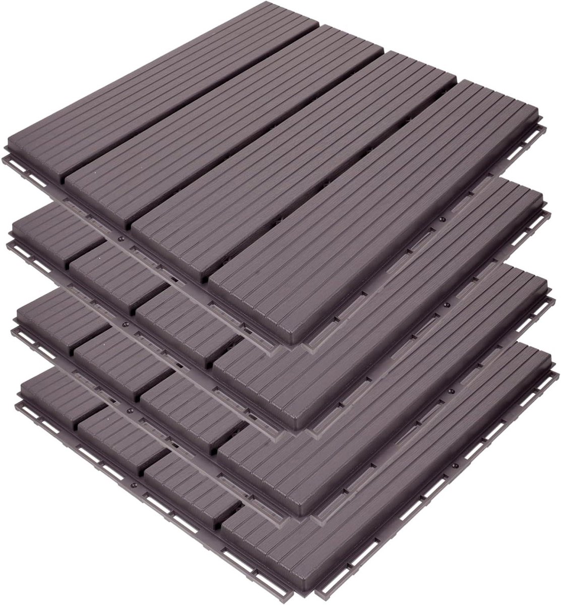 Terrastegels - Vloertegels Buiten - Buitenruimte Decoreren - Houtlook Imitatie - 30 x 30 cm - Grijs