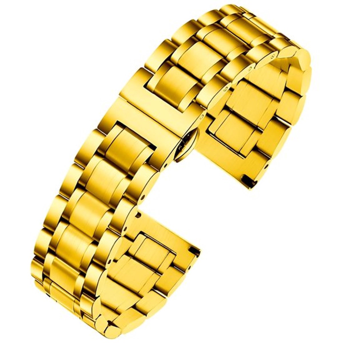 Horlogeband Roestvrij Staal - Quick Release/Horlogebandje - 12/16/18/20/22/24 mm - Vervangend Bandje - Gepolijst/Geborsteld - Elegant Patroon