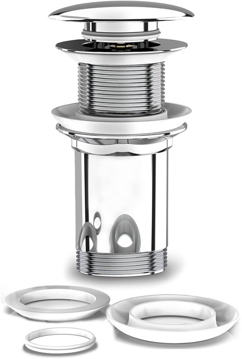 Pop-up Afvoer Modern - Afvoerplug - Gootsteenstop - Wastafelstop - Eenvoudig te installeren - Inbouwmaat 1 1/4 inch - Afvoerstop