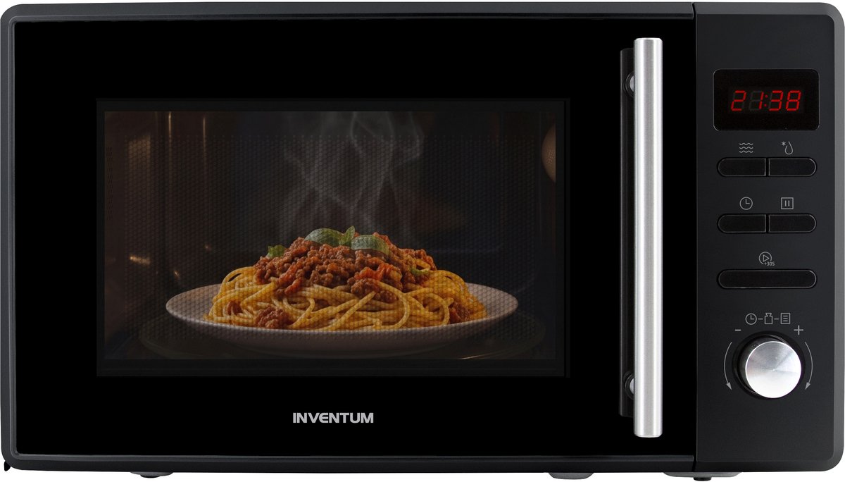 Bol.com Inventum MN207SB Solo magnetron - 20L - 800W - 8 kookprogramma's - Display - Ontdooifunctie - Zwart aanbieding
