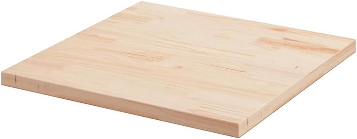 Houten Tafelblad - Vierkant Blad - Tafel Maken - Massief Grenenhout - 90x90x2.5 cm - Natuurlijk