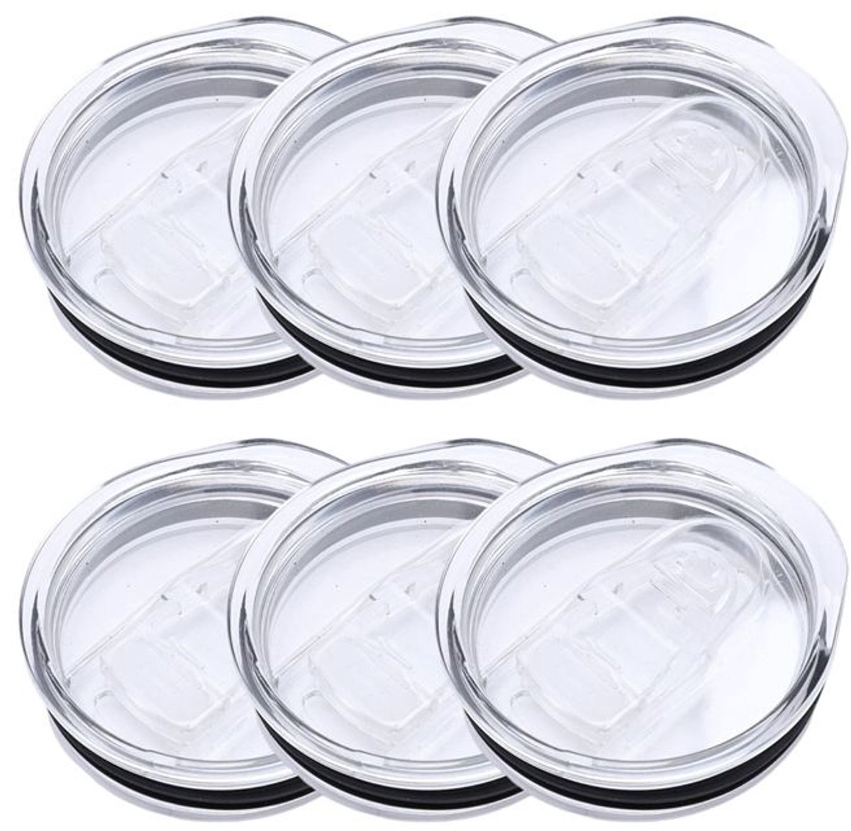 LISM-Vervangende roestvrijstalen deksels voor geïsoleerde mokken van 590 ml (20 oz), set van 6.