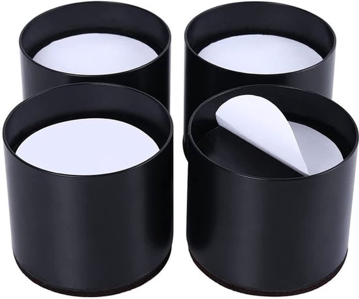 Meubelverhoging 5 cm - Meubelverhoger rond - Zelfklevende meubelverhogers - Ondersteunt 22.680 kg - Hoogteverhogers voor bedden/banken/kasten - Koolstofstaal