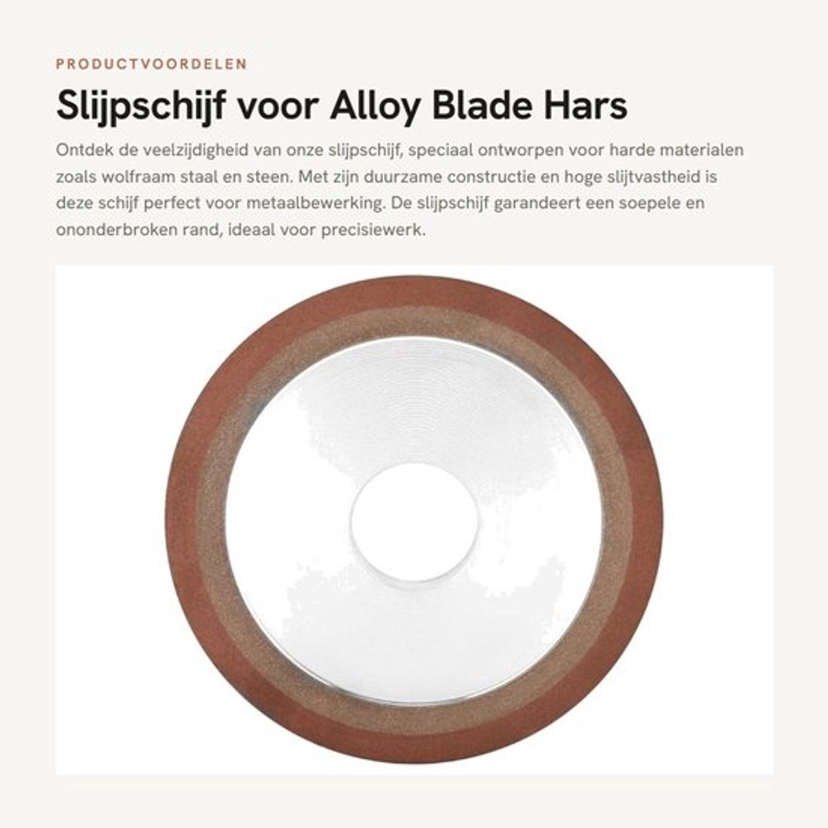 Slijpschijf 125 mm - Diamantschijf - Hars - Slijpen van wolfraamstaal - Slijpschijf voor metaal - Hoge slijpprestaties