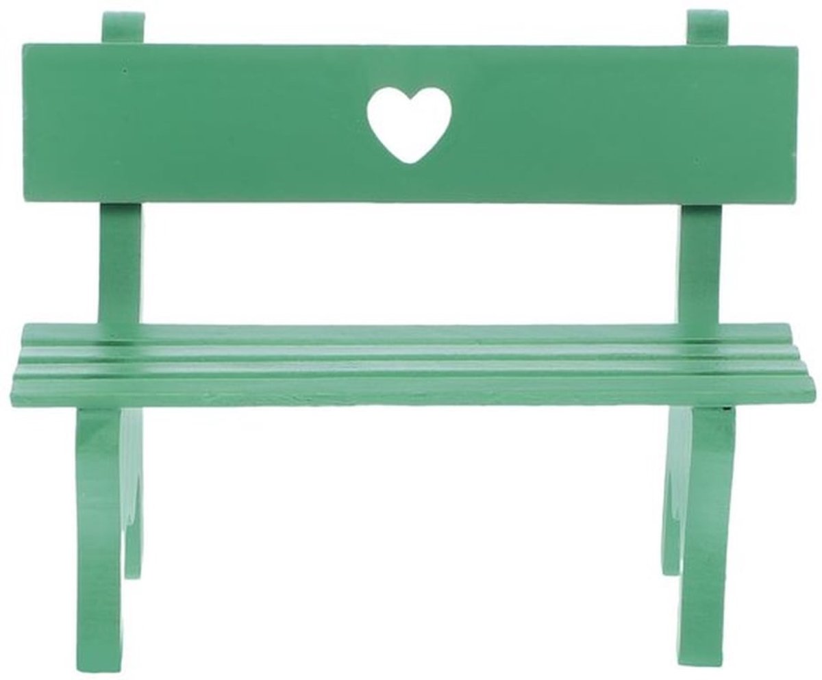 Houten Mini Tuinbank - Decoratief Bankje voor Poppenhuis en Tuinaccessoires