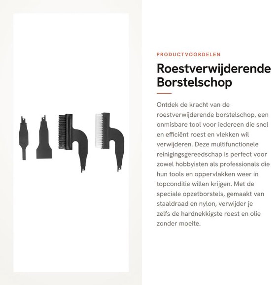 Roestverwijderende Borstelschop - Multifunctioneel Reinigingsgereedschap - Geschikt voor Roest en Vlekken - Elektrisch Nylon Penseel - Ze...