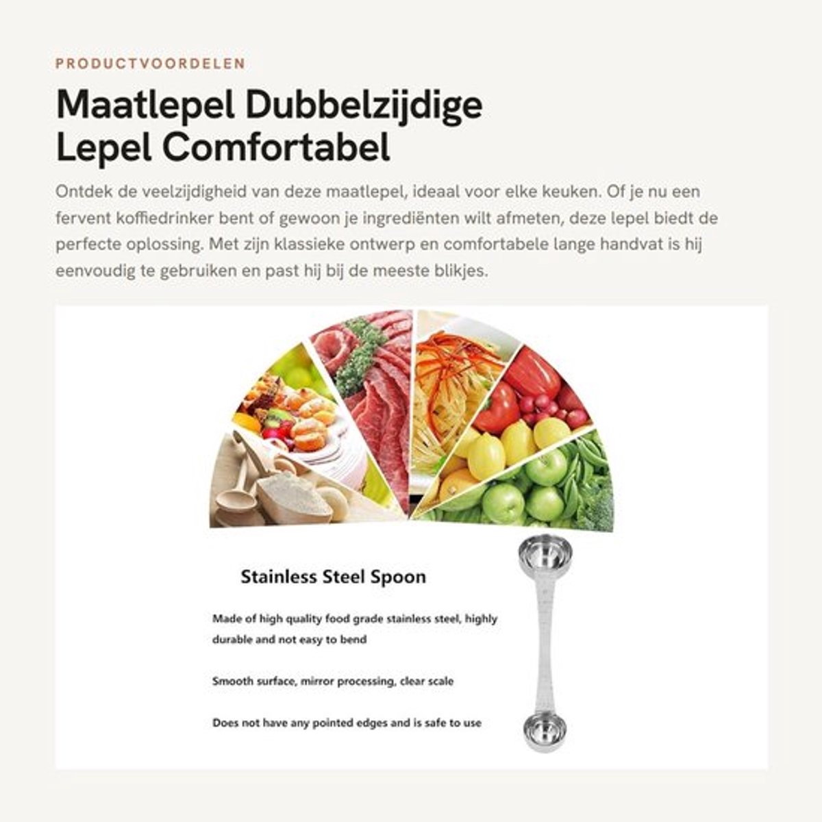 Maatlepel Dubbelzijdig - Maatlepel Set - Maatlepel RVS - Maatlepel Koffie - Maatlepel Thee - Duurzaam en Veilig in Gebruik - Koffielepel