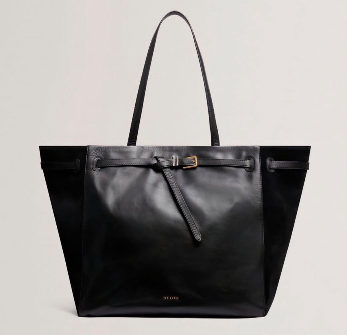 Ted Baker lederen shopper zwart handtas 100% leer - 40 x 36 x 16 Totebag