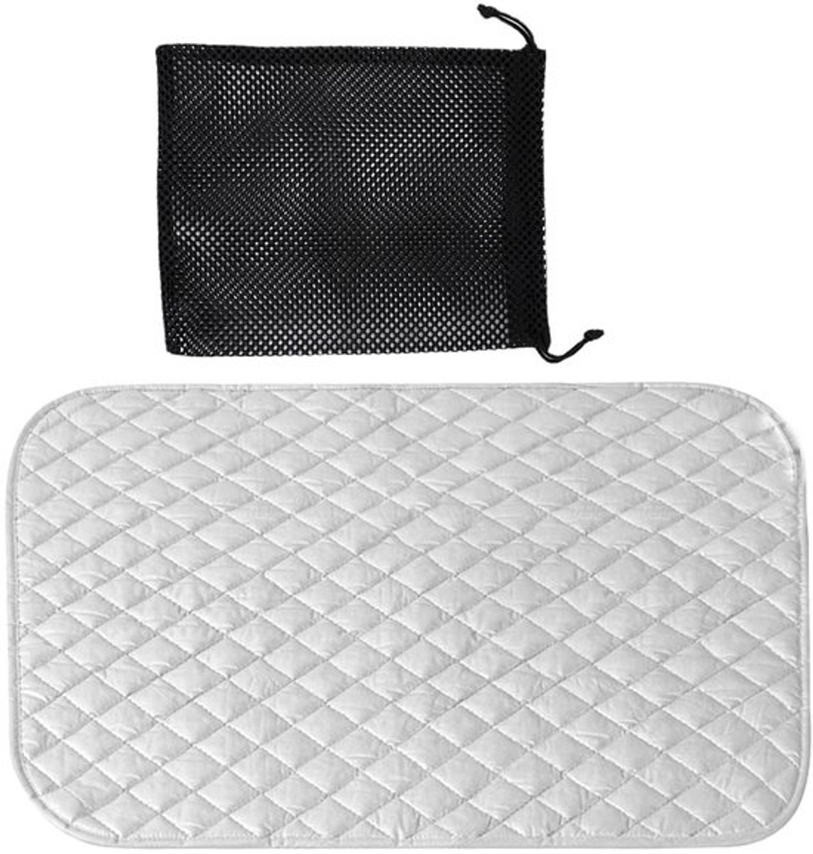 Strijkmat Lichtgewicht - Draagbare Strijkmat - Opvouwbare Mat - Katoenen Materiaal - Zilver Gecoate Stof - Maat 48 x 85 cm - Strijkkussen