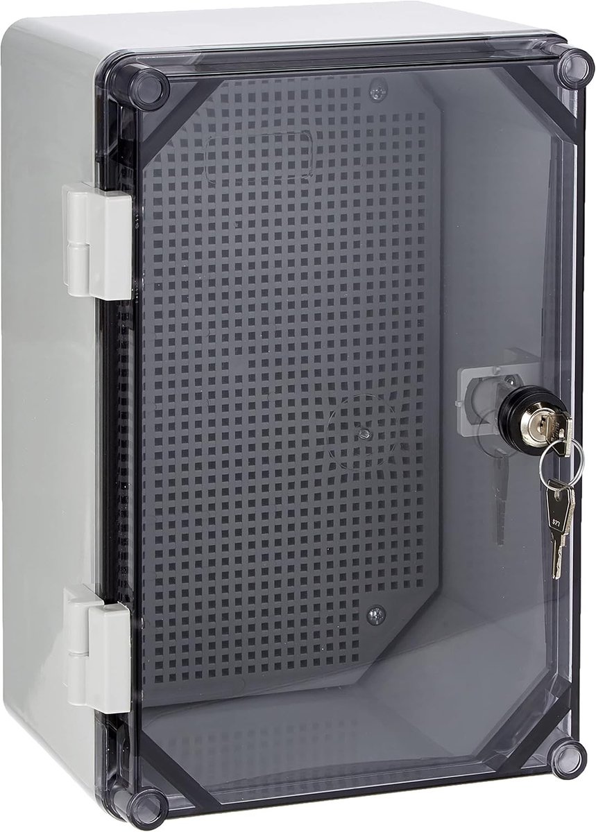 Roestvrijstalen schakelkast - Lichtgrijs RAL 7035 - 300 x 200 x 160 mm - Kunststof Polycarbonaat Behuizing - Industriële Toepassing