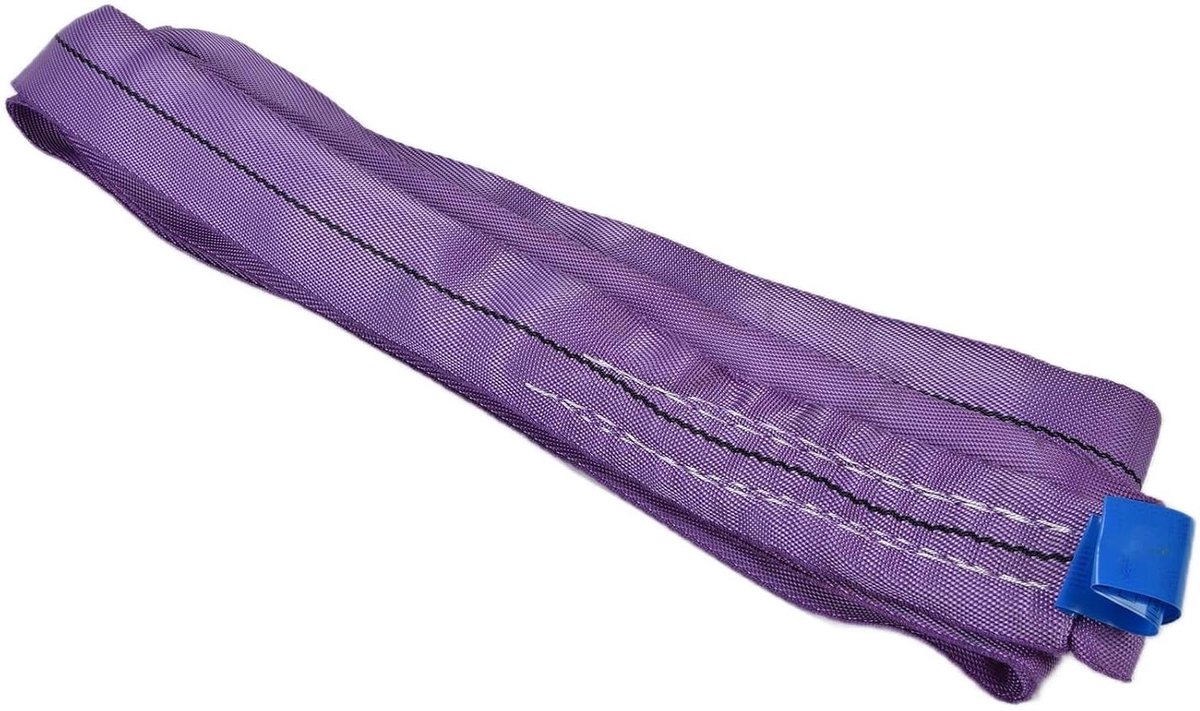 Ronde Hijsband - Sling Band Hefband - Zwaar Tillen - Zacht en Beschermend - 1 Ton - Paars