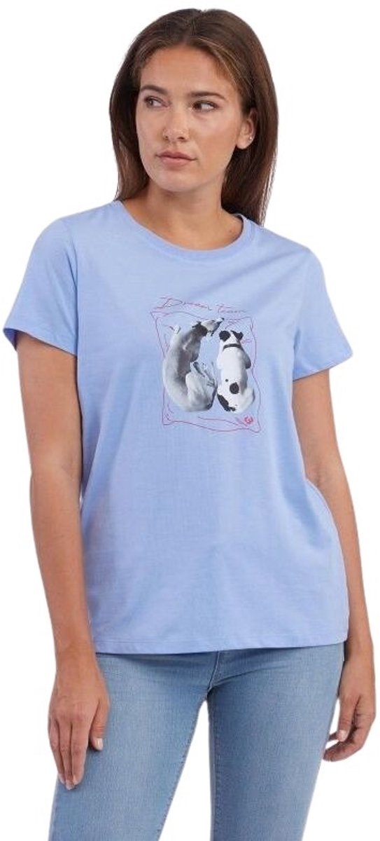 Dames-T-shirt Ragwear Adori Gots Blauw