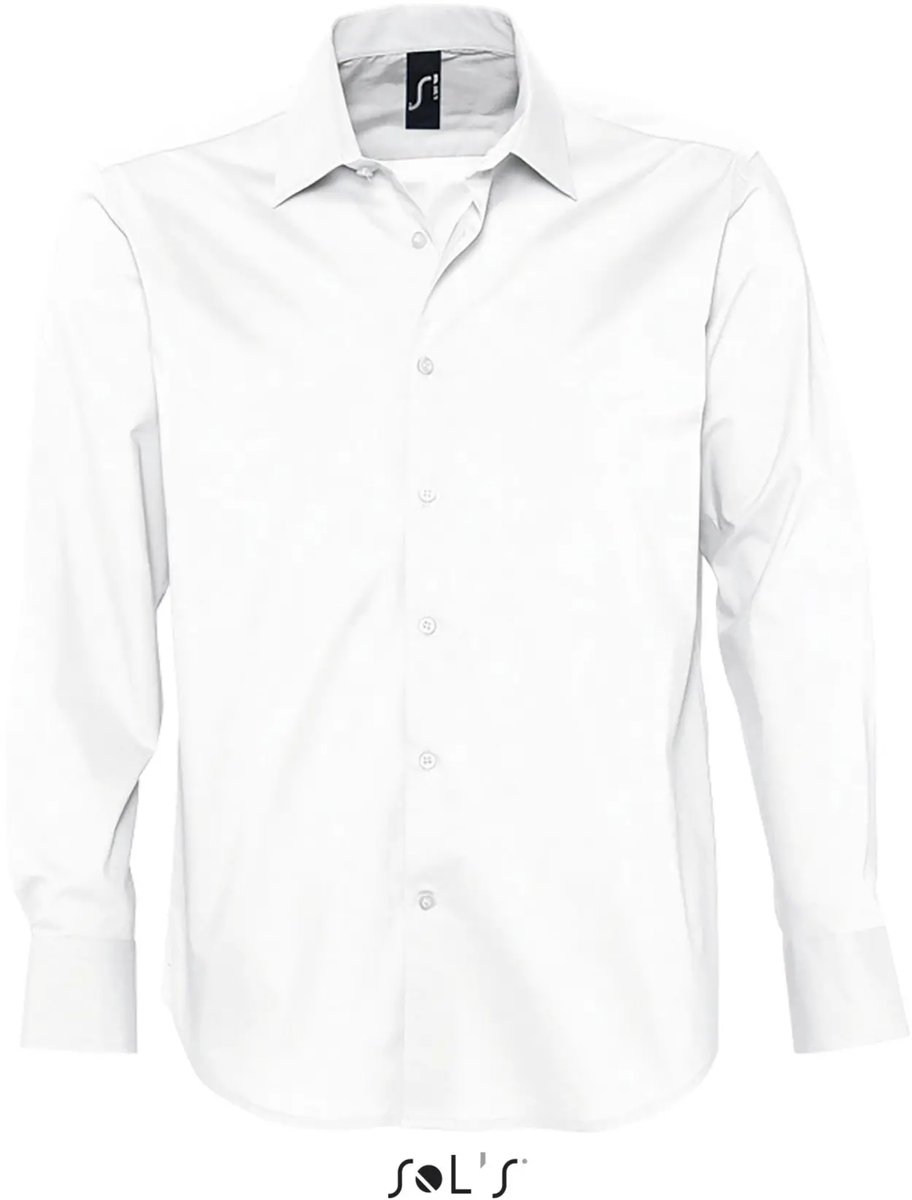 SOL'S Men´s Stretch-Shirt Brighton Long Sleeve L633 - White - M
