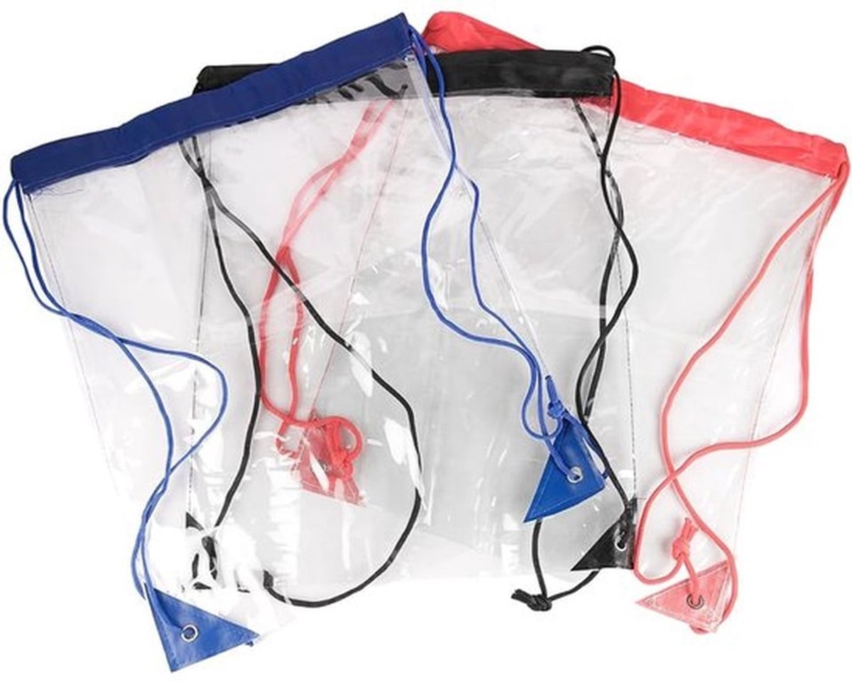 Trekkoord Tas Lichtgewicht - Trekkoord Rugzak - Sporttas - Zwemtas - Waterdicht - PVC 43x33 cm