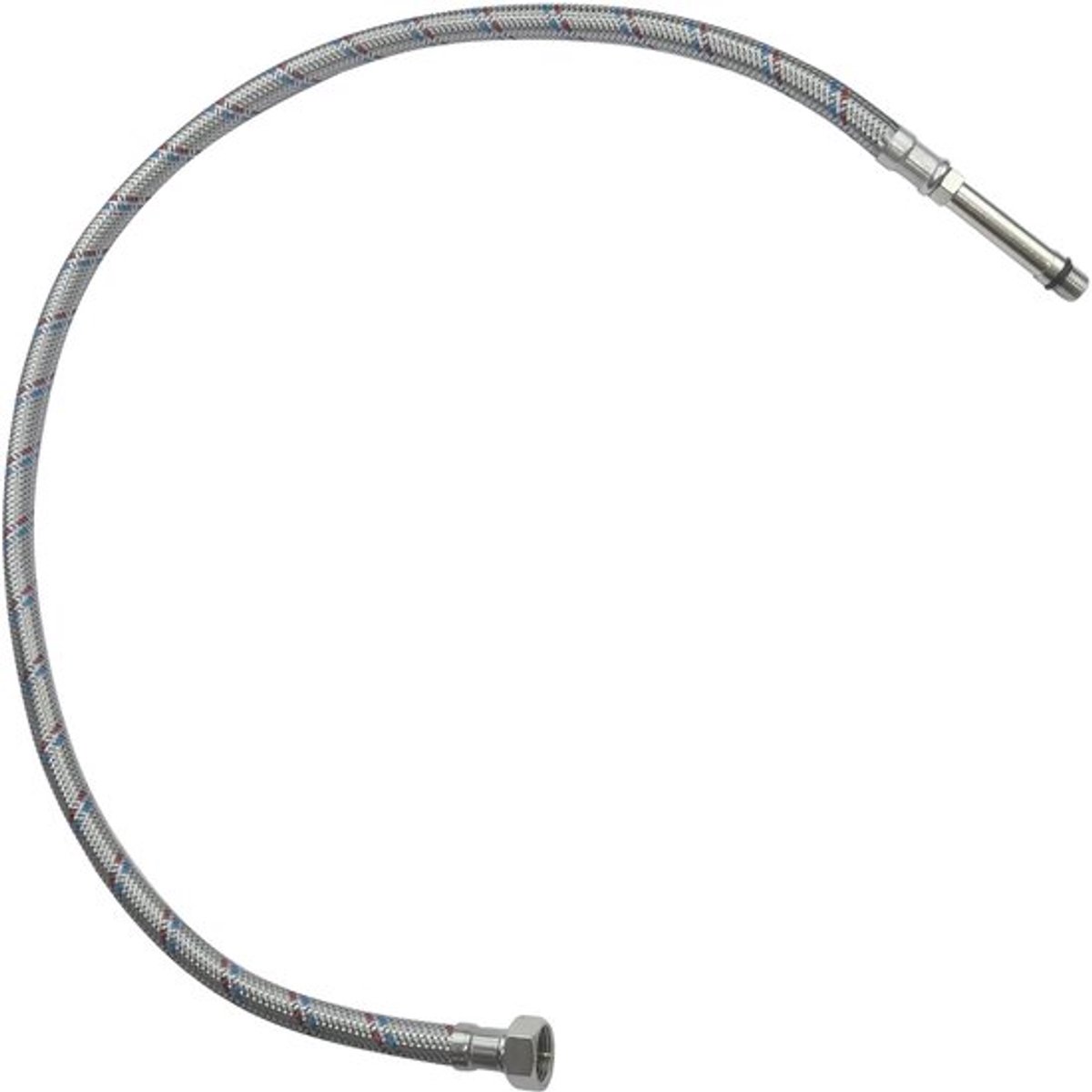 Flexibele Schroefverbinding Vrouwelijk 3/8" - Mannelijk M10 - Lengte 800 mm - Rubber/roestvrij staal - Maximale druk 1 MPa - Binnendiameter 8 mm - Slang