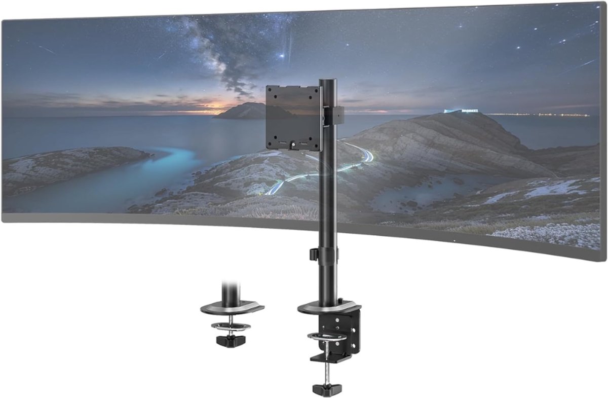 ZRNS® Monitor arm 1 Scherm - Monitorbeugel Verstelbaar - Ruimtebesparend - 17-49 Inch - Kantelbaar en Draaibaar