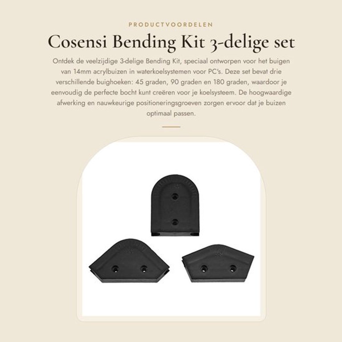 Bending Kit - 3-delige Set - 14mm Acryl Buis - ABS Kunststof - 45°/90°/180° Buigmal - Duurzaam en Precisie - Bending Tool