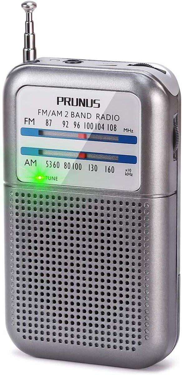 Noodradio solar en opwindbaar - Zwart - 55 x 91 x 20 mm - Draagbare AM/FM Transistor Radio - Voor Outdoor Gebruik