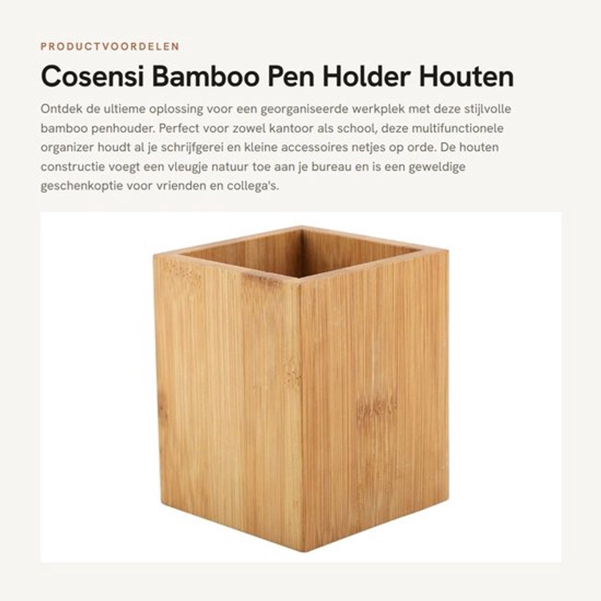Pennenhouder Premium Kwaliteit - Bureau Organizer - Houten Pennenhouder - Multifunctionele Organizer - Ruimtebesparend - Geschikt voor School en Kantoor - Pennenorganizer