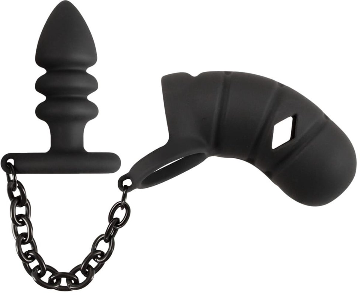 Sensationsdeluxe - Peniskooi met Plug Anaal - butt Plug -