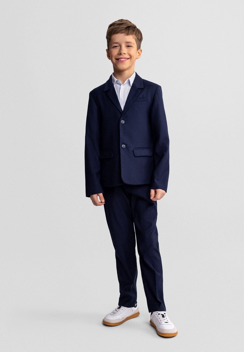 Minoti jongens blazer donkerblauw - viscose