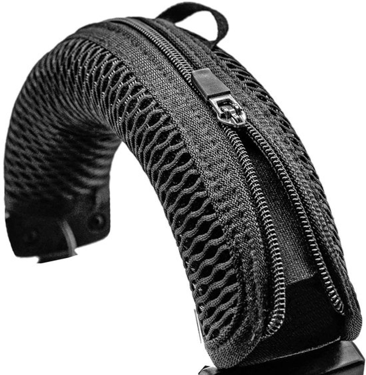 Hoofdbandhoes compatibel met ATH M50 M50s M50BT M40X M40 M35 M30 MSR7 Hoofdtelefoon Ademend Mesh Stof Padding Covers-Series & Meer (zwart)