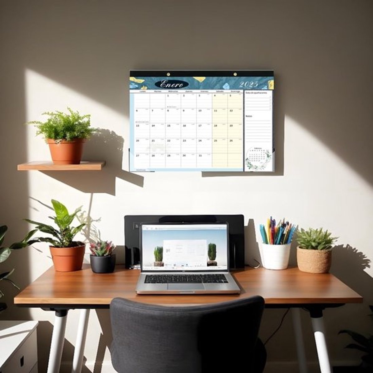 SnelShoppen - Sawiimody 2025 2026 Wandkalender - Jaarlijkse Planner - Aantrekkelijke Ontwerpen - Perfect voor Thuis, Kantoor, School - 12 Bladzijden -