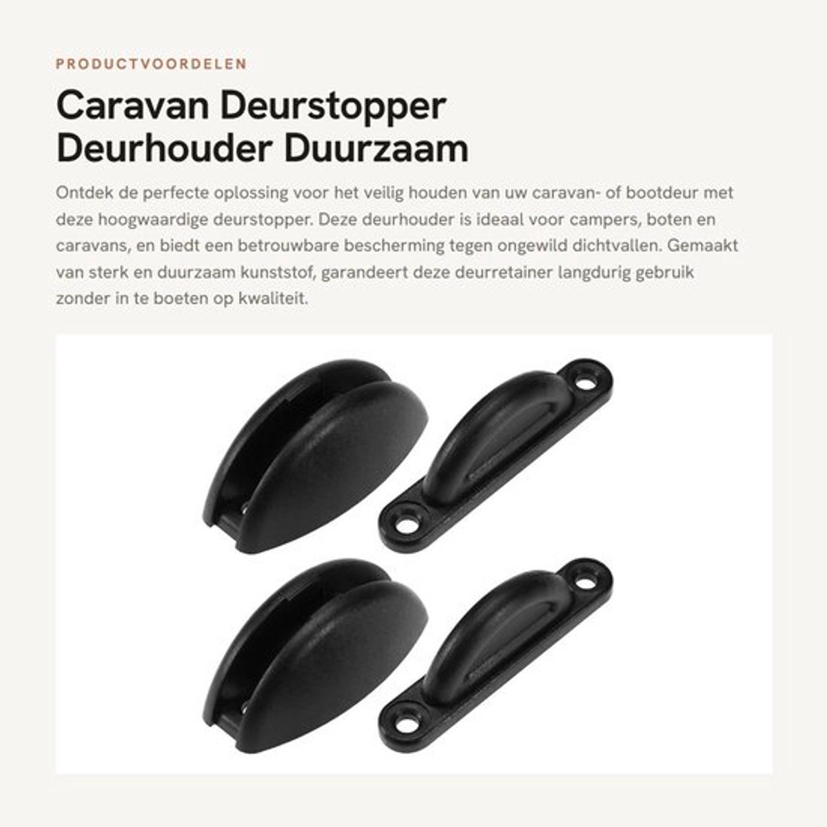 Deurstopper Duurzaam - Deurbuffer - Deurvastzetter - Deurwig - Deurstopper Zwart - 2 Stuks - Deurhouder