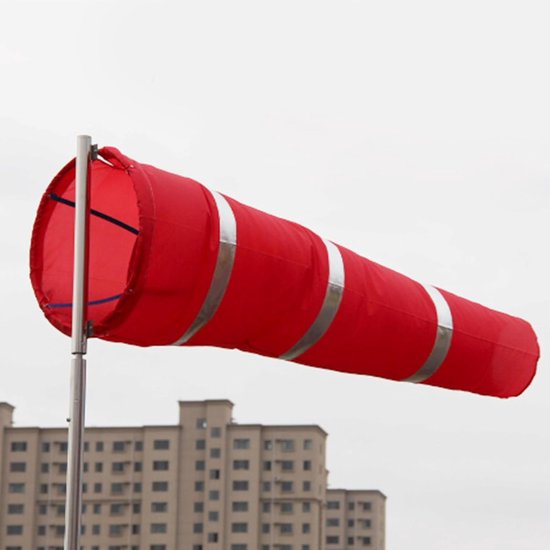Windsok Luchthaven - Windzak Vlag - Windrichting Meting - Ripstop Technologie - 59 inch - Rood — afbeelding 2