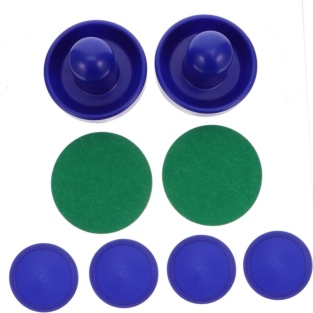 Airhockey Vervangingsset - Pucks en Pushers - Spelplezier Verhogen - Compleet Pakket - 76mm - Blauw