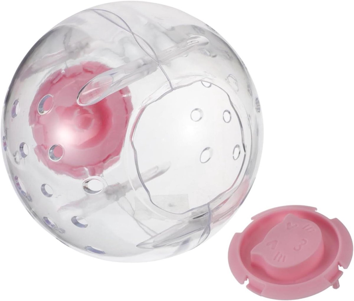 Hamster Loopbal - Rennende Bal Speelgoed - Huisdier Beweging - Stille Constructie - 14 cm - Roze
