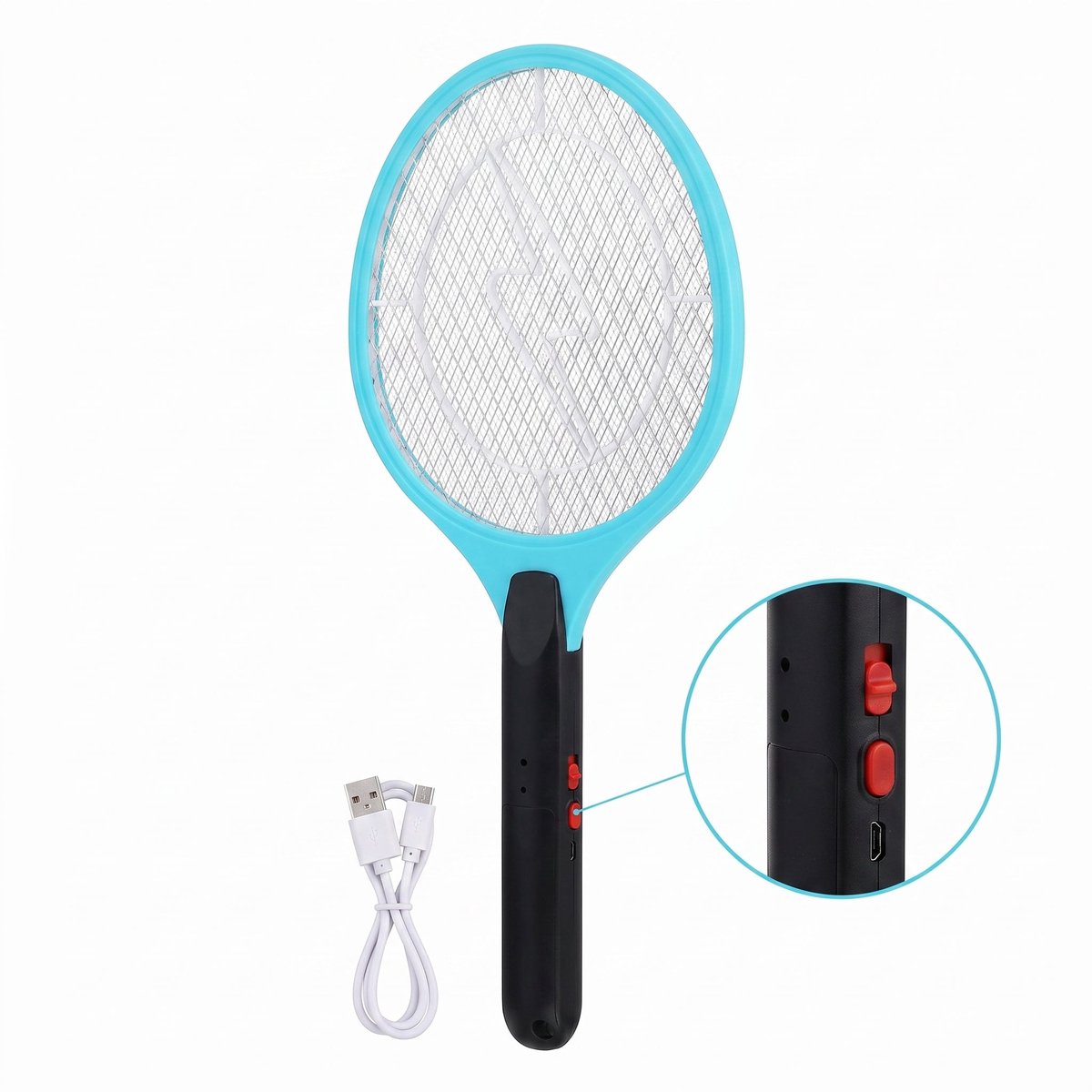 Cheqo® Elektrische Vliegenmepper - Oplaadbaar met USB - Insectenmepper - Muggenmepper - Muggenvanger - Vliegenvanger - Wespenmepper - Insectendoder - Anti Muggen - Insectenbestrijding voor Binnen en Buiten - Vliegenmepper Elektrisch