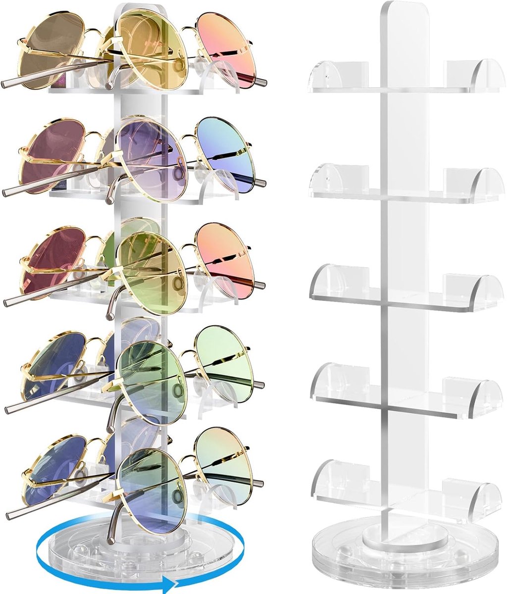 Duidelijke Acryl Roterende Brillen Display Stand